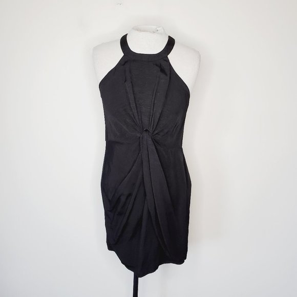 MINKPINK Knotted Front Black Mini Dress - Picture 2 of 12
